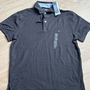 Tommy Hilfiger Men's Black Polo with Subtle Logo
